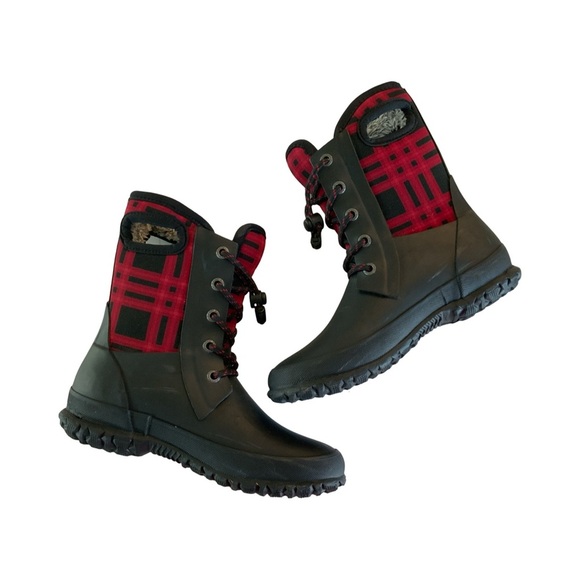 Bogs Amanda plaid Insulated Boots 13 - Picture 3 of 7